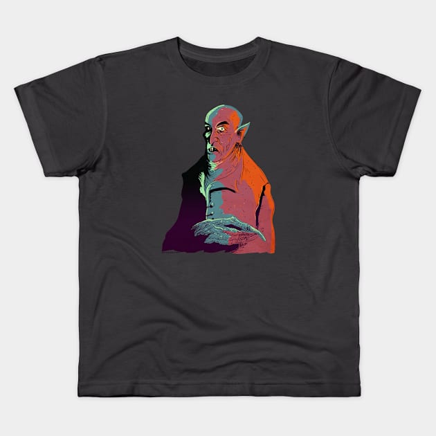 Nosferatu At Rest Kids T-Shirt by zerostreet